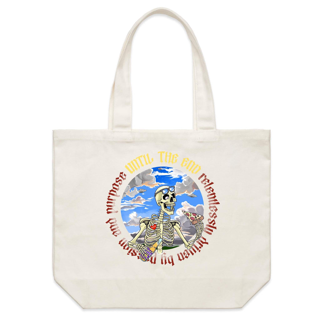 “Pizza Until The End” Limited Edition Shoulder Canvas Tote Bag